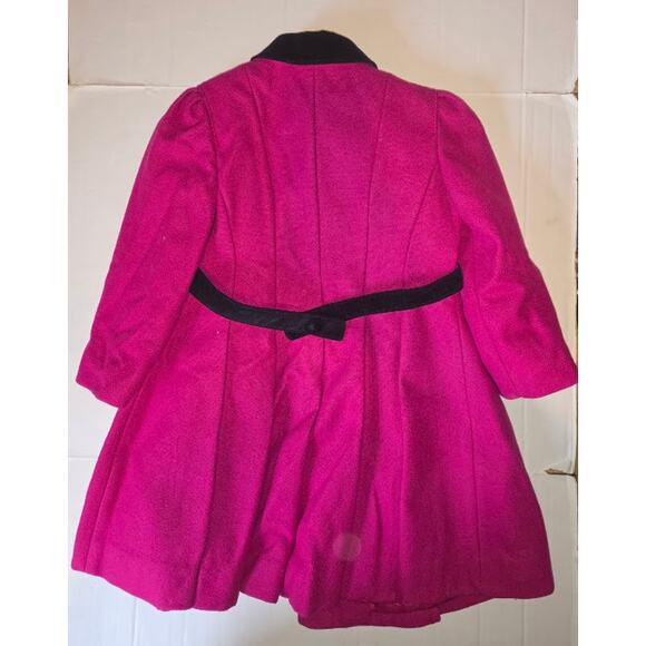 Vintage Rothschild Fuchsia Pink Wool Coat and Hat Size 6 Coquette - Picture 12 of 13